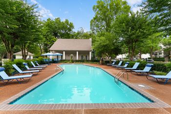 Two sparkling outdoor pools
